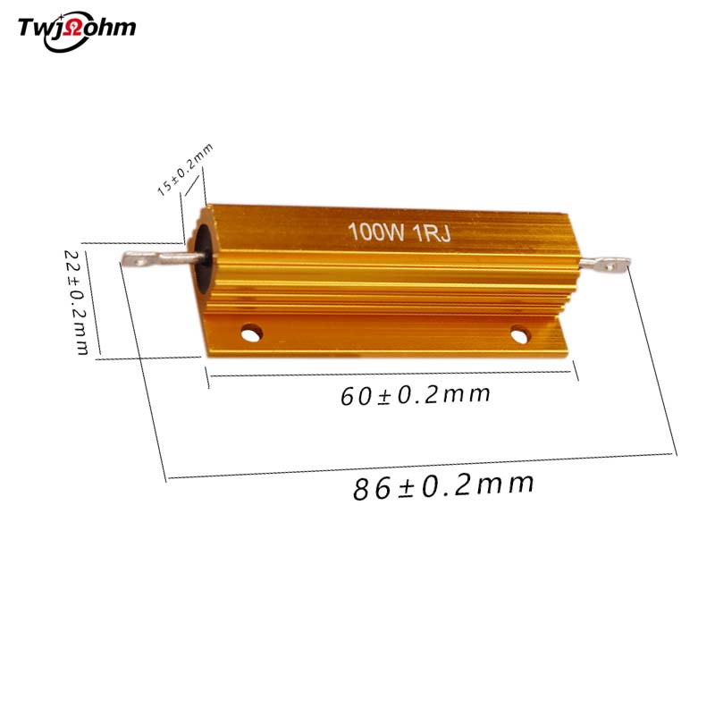 RX24-100Whighpower gold aluminum shell winding resisto load current limiting resisto