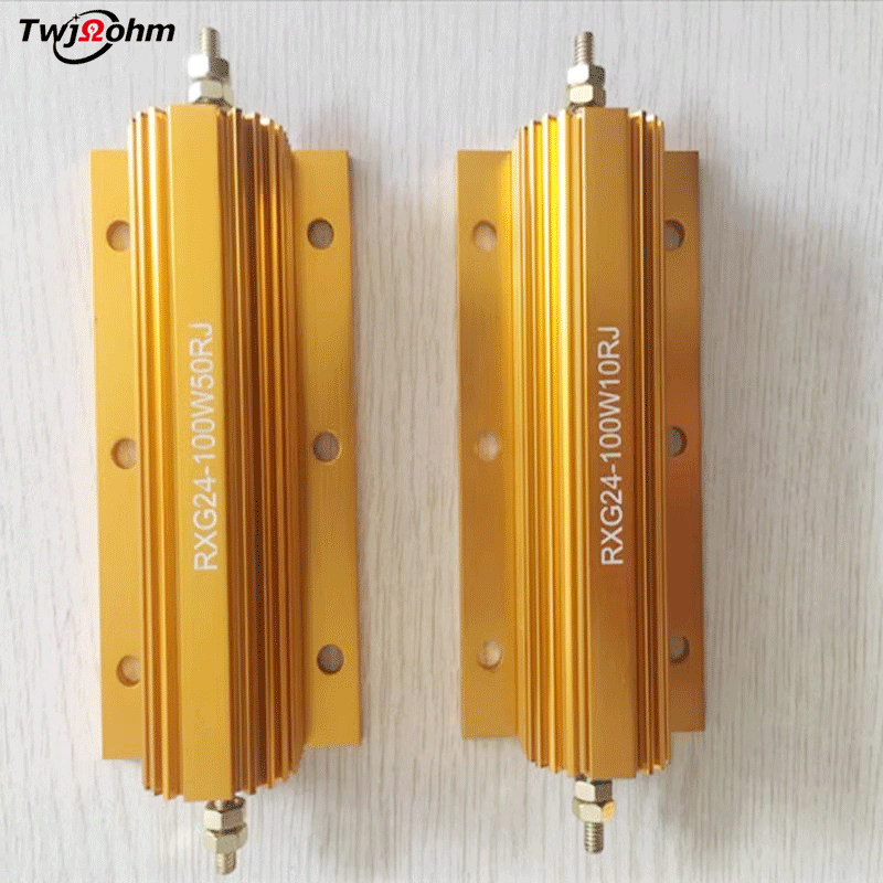 RX24 highpower 100W gold aluminum shell discharge decoding current limiting automotive resistor