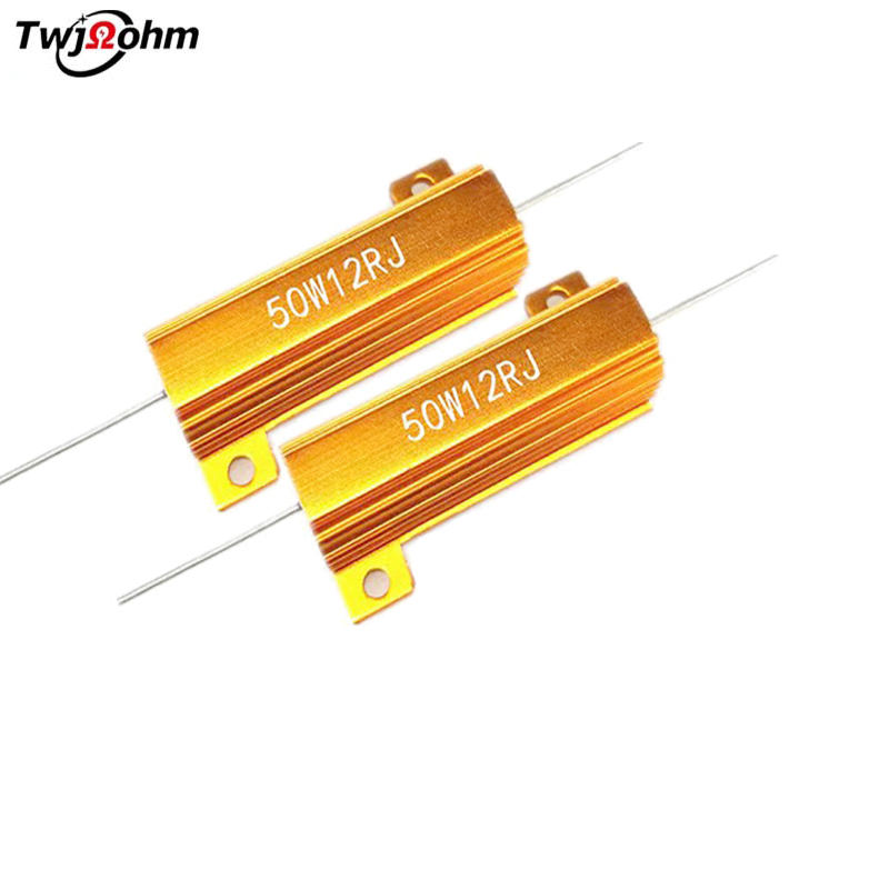 RX24-50W highpower gold aluminum shell resistorohm current limiting discharge decoder