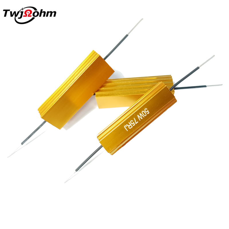 RX24-50W highpower gold aluminum shell resistor ohm current limiting discharge decoder