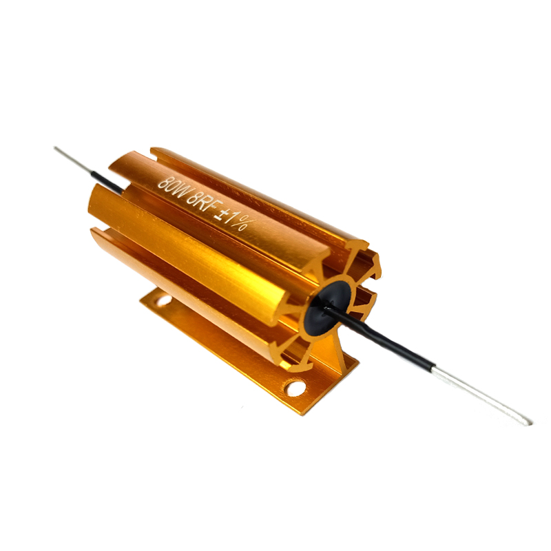 Golden 50W aluminum shell resistor frequency divider resistor metal resistor electronic component