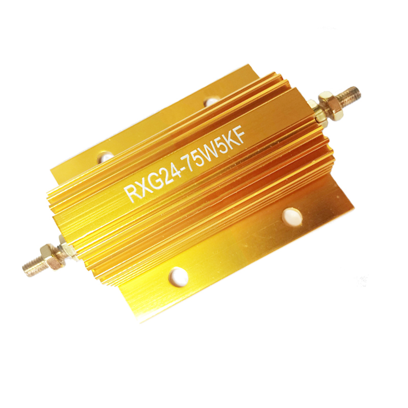 RX24-75W gold high-power aluminum shell resistor  heat dissipation pre charge and discharge