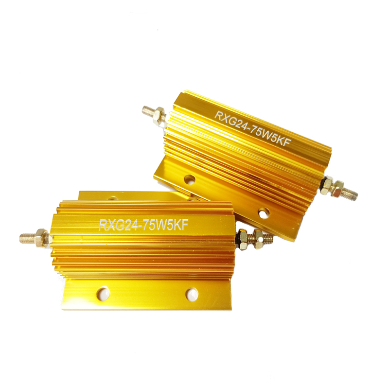 RX24-75W gold high-power aluminum shell resistor  heat dissipation pre charge and discharge