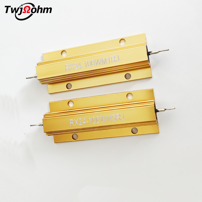 RX24-100WM highpower gold aluminum shell resistorohm current limiting discharge decoder