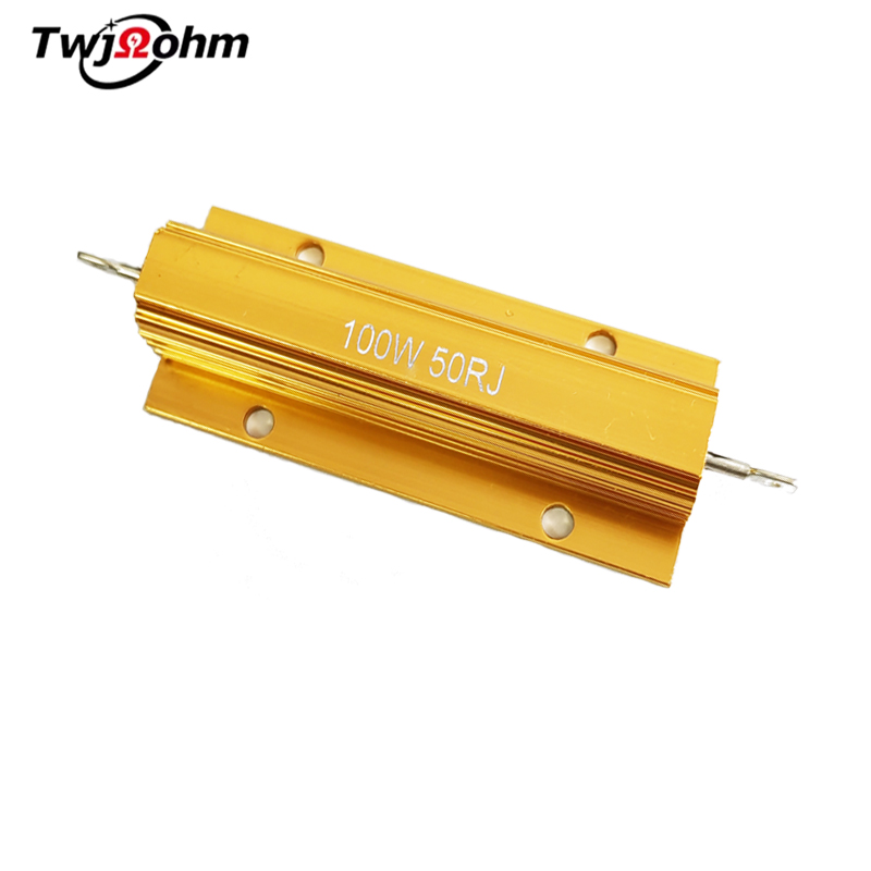 RX24-100WM highpower gold aluminum shell resistorohm current limiting discharge decoder