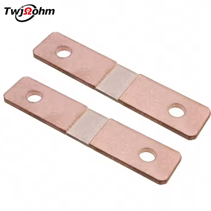 Surface mounted alloy shunt PW current detection sampling resistor
