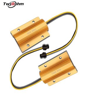 Aluminum shell resistor 25W50W80W heat dissipation gold aluminum shell decoding resistor